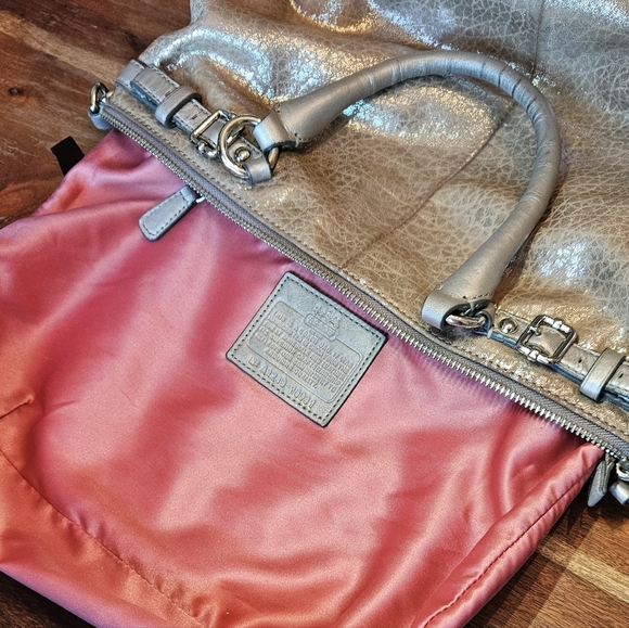 COACH 2012 MADISON SOPHIA BRONZE MATALLIC LEATHER SHOULDER BAG - Picture 8 of 10